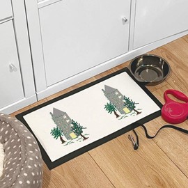 'Honeysuckle Tower Covered In Flowers' Pet Feeding Mat (PM00023158)