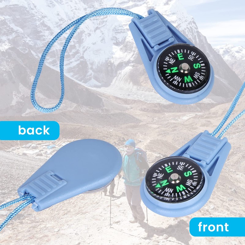 Pack of 36 Mini Survival Compass, Molbory Multicolour Mini Compass