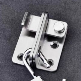 Door Latch, Hasp, Catch Plate Lock (Large) Left Buckle 2ea