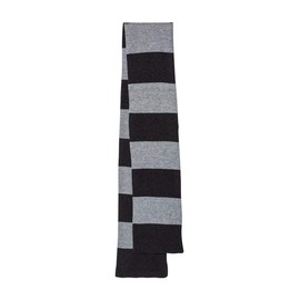 Sportsman - Rugby-Striped Knit Scarf - SP02 - One Size - Heather Black/Heather Grey