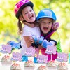 18pcs 8th Birthday Happy Hip Hop Cupcake Topper Set Roller