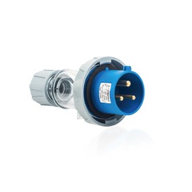 JIAXINPRO 32A 250V IP67 Waterproof 3 Pin Male Electrical Connector - Industrial Plug with Transparent Cover, IEC60309 Certified for Easy Visual Inspection & Maintenance