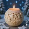 Christmas Ball Candle Molds Christmas Tree Resin Casting Silicone Mold