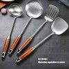 4Pcs/Set 304 Stainless Steel Rosewood Cooking Utensils Cookware Set Kitchen