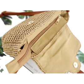 Straw Crossbody Bag for Women Summer Beach Woven Shoulder Bag Purse Handmade Straw Hobo Bag Vacation 2025