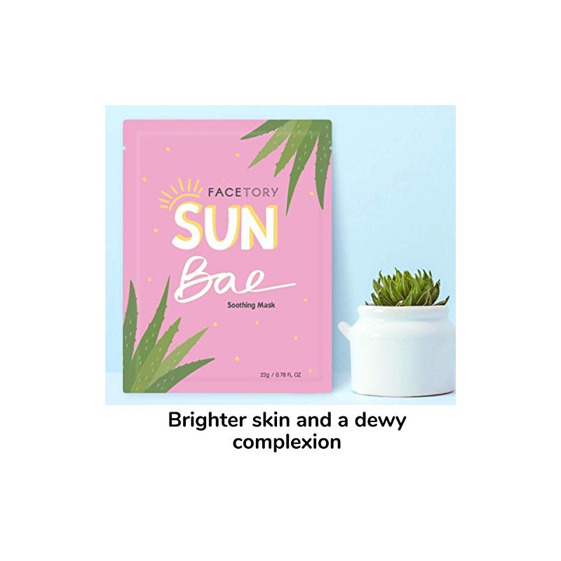 FaceTory Sun Bae Aloe Vera - Mascarilla calmante, calmante e