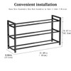EKETE Expandable Shoe Rack,Adjustable and Stackable 3-Tier Shoe Rack Organizer,