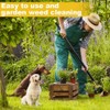 Ihomepark Adjustable Heavy-Duty Long-Handle Garden Hoe: Black Scuffle Hula Hoe
