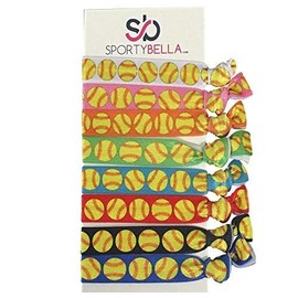 Infinity Collection Softball Hair Accessories, Girls Softball Hair Ties, for Softball Player and Softball Teams