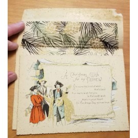 Vintage /Antique Christmas Card for Nephew early 1900s  NOS