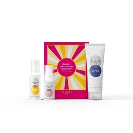Balance Me Glow + Replenish Skin Care Set, Includes Vitamin C Repair Serum, Pure Skin Face Wash, Wonder Eye Cream, Gift Set for Women
