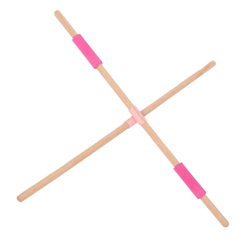 2pcs 31.5in Length Yoga Training Stick Beechwood Open Shoulder Back