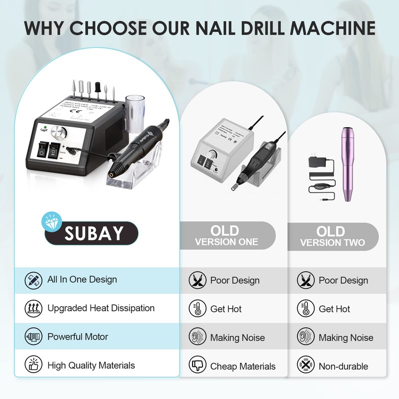 Professional Electric Nail Drill Machine Nail File Drill Set Kit