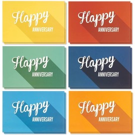 BEST PAPER GREETINGS Happy Anniversary Cards Set - Blank Inside Anniversary Card Pack - Employee Work Milestone Greetings - 36 Count, 4 x 6 in