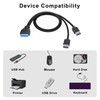 Xilaghy USB 3.0 Front Panel Cable, Motherboard 19/20pin Header Male