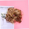 NOLITOY 2Pcs Fluffy Ponytail Wig Hair Rings High Temperature Silk