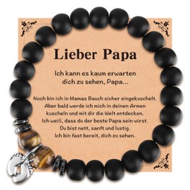 Shoppawhile Expectant Dad Gift Pregnancy Announcement Bracelet You Will Dad Gifts for Expectant Dads Father's Day Gift Best Dad Birthday Christmas Gifts, Stone, Not applicable