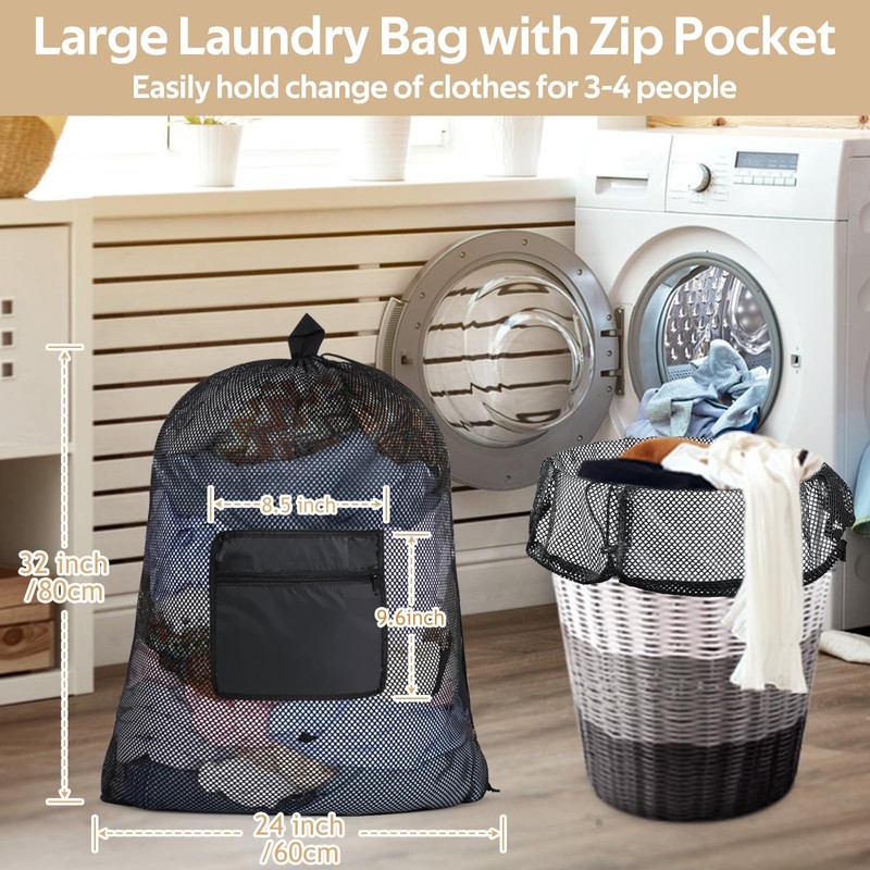 OTraki Laundry Bag Backpack 24 x 32 Inch Travel Laundry