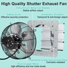 Hipoilk 10 Inch Shutter Exhaust Fan with Thermostat and Speed