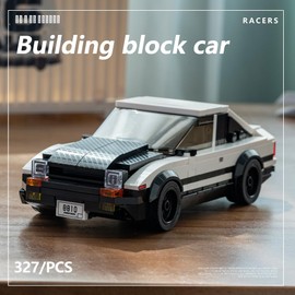 DUANT PB8810 AE86 Sports Car Building Block Set, 327 Pieces of MOC Toy Car 1:32 Proportion Model Building Block Kit, with Display Container, Suitable as Gifts and Collectibles