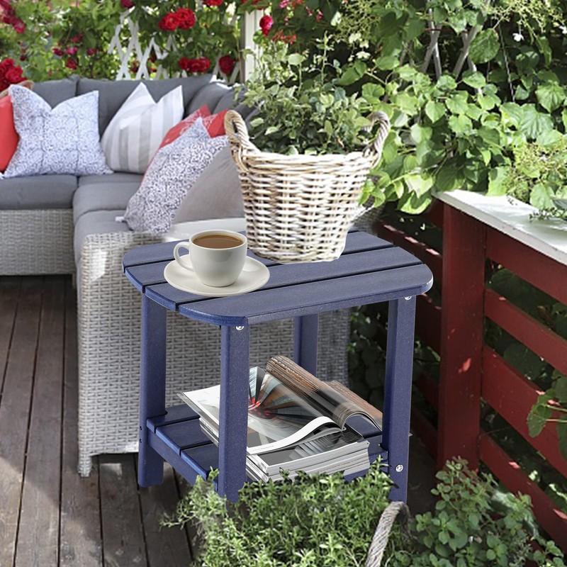 LZRS Double Adirondack Side Table, Outdoor Side Tables, End Tables
