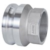 Aluminum Type AR Camlock Fitting, 4" Male Camlock x 3"