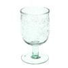 Rex London Blue Stemmed Hand Blown Bubble Glass