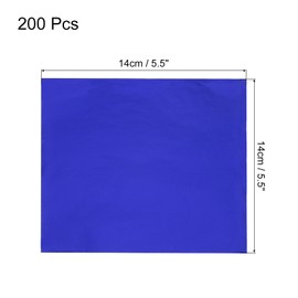 QUARKZMAN Pack of 200 Gold Leaf Leaves 5.5 x 5.5 Inch Imitation Gold Foil Leaves for Crafts, Picture Frames, Sculpture, Nails and DIY Art Decoration, Blue