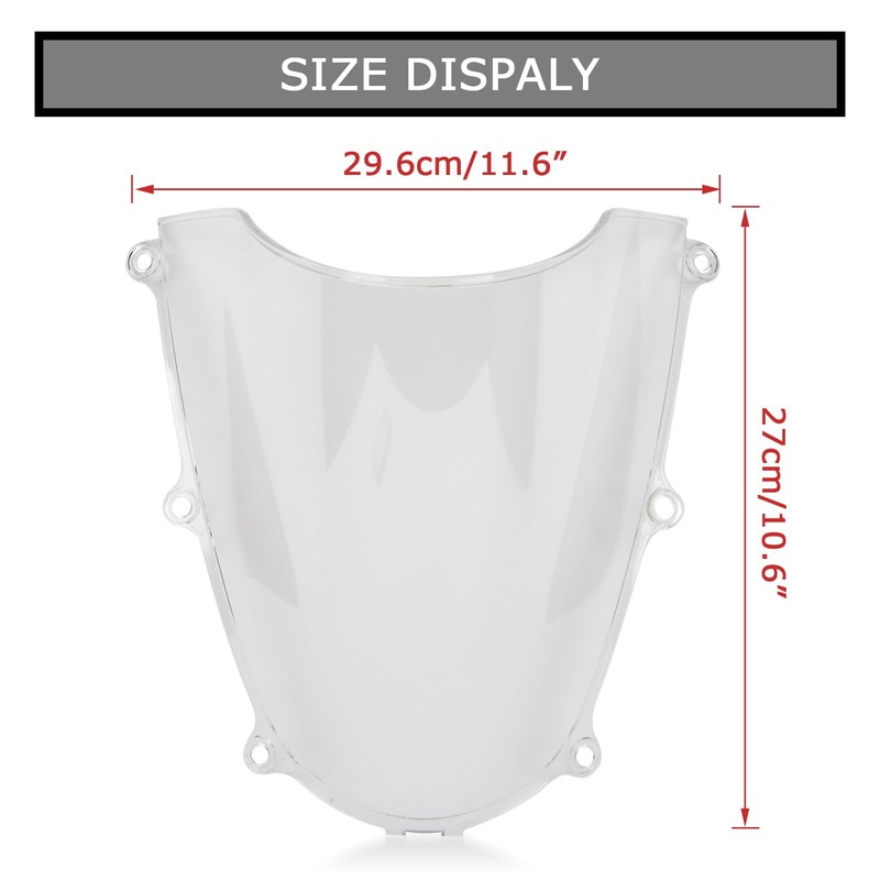 Windshield WindScreen Double Bubble for CBR600RR 2005-2006 (Clear)
