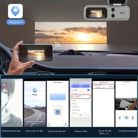 2K Front Rear HD Dashcam for Cars Vans Security Parking Dash Camera Video DVR Mini Recorder Blackbox WiFi APP GPS Tracker Night Vision G-Sensor 170 Wide Angle WDR Motion Detection 24h Parking Kit 64GB