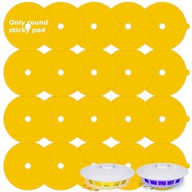 20 Pack Flea Trap Refill Discs 4.95 Inches Sticky Pad Refills, Natural Odorless Glue Board Replacement for Flea Trap, Friendly for People and Pets