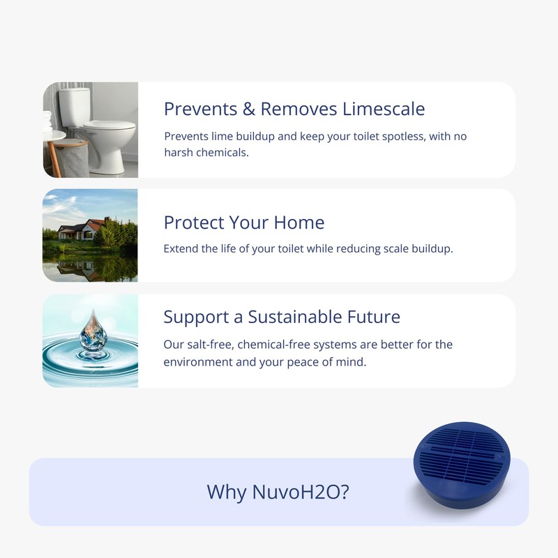 NuvoH2O Toilet Scale Preventer Pack – Hard Water Ring Remover