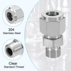 PATIKIL 1/4G x 10mm 304 Stainless Steel Compression Tube Fitting,