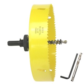 JIECHENG 6-1/8 Inch Hole Saw with Arbor, 156mm Bi-Metal Hole Cutter