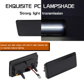 Tonsya Smoked Lens White LED for 1974 1975 1976 1977 1978 1979 Chevy Corvette C3 Front Bumper Side Marker Lights