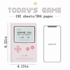 Undated Daily Planner 365 Days Note Game Design Pocket Organizer Planning Book Journal Notebook A6 Mini Cute Diary (Pink)