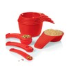 TUPPERWARE Juego de 6 tazas medidoras + 6 cucharas, apto