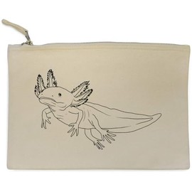 'Exotic Axolotl' Canvas Clutch Bag/Accessory Case (CL00043934)