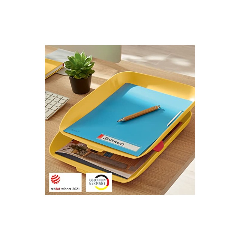LEITZ Cosy Series 53581019 A4 Letter Tray, Set of 2