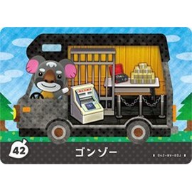 Tobidase Animal Forest amiibo+ Card Gonzo 42