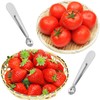 4pcs Tomato Corer Tool, Stainless Steel Tomato Strawberry Stem Remover