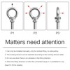 10 Pcs M8 Lifting Eye Bolt 304 Stainless Steel Lifting
