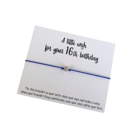 Birthday wish bracelet 16th birthday bracelet cord wish bracelet