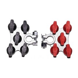 T-H MARINE SUPPLIES INC HYBT-5-DP Hydra Multi-conexión terminales de batería Marina, Plata, estándar