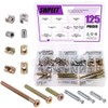 125Pcs 3 in 1 Furniture Cabinet Fixing Screw Locking Cam