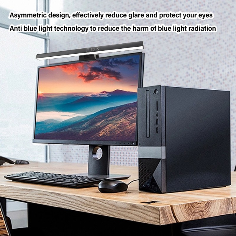 Black Laptop Monitor Lamp Anti Blue Light Eye Care LED