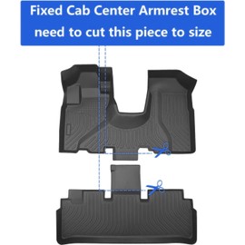 KELCSEECS Floor Mats Custom for 2002 2003 2004 2005 2006 Honda CRV((Fixed Cab Center Armrest Box Need to Cut Off The Center Tongue) Car Mats Front & Rear Row CR-V Floor Mats Black