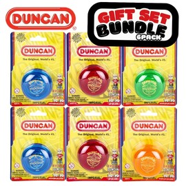 Duncan Toys Imperial YoYo (6 Piezas), YoYo para Principiantes con Cuerda, Eje de Acero y Cuerpo de plástico, Varios Colores