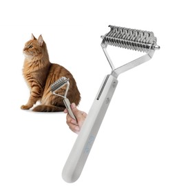 Dog Rake - Dematting Comb | Double-Sided Grooming Tool Pet Supplies for Medium Large Breeds Professional Salon Home Routine Cats Dogs