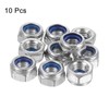 sourcing map Left-hand Lock Nuts, M8x1.25mm 304 Stainless Steel Thread